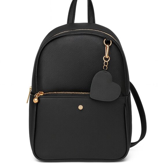 Lauren Conrad Contemporary HB Kate Black Backpack Purse/Handbag-AC089 - Picture 1 of 6